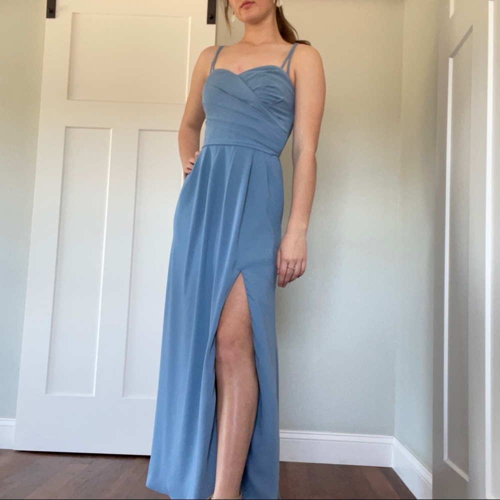 •Bill Levkoff• size 6 slate color bridesmaid dress